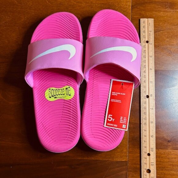 NWT - Girl's Nike Kawa Slides - Pink, Size 5Y - Picture 8 of 10